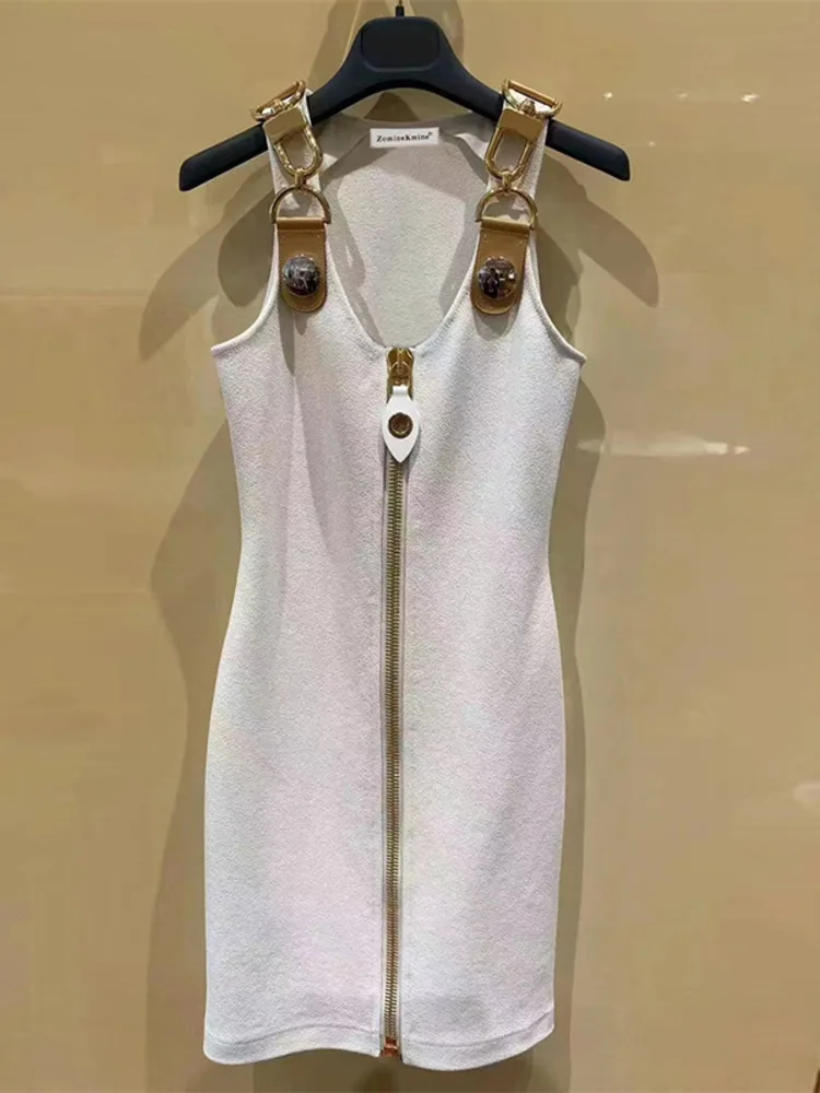 

Роскошное пикантное облегающее платье-кофта люкс & ENVY, во французском стиле, Новинка осени 2023, Нижняя юбка без рукавов с низким вырезом