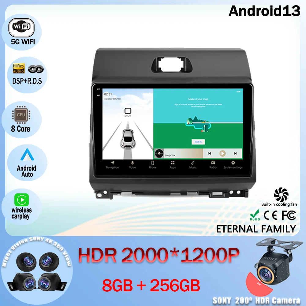 

Автомобильный радиоприемник Android 13, мультимедийный видеоплеер, навигация GPS для Kia Ray 2011 - 2017 5G WIFI BT 4G LET No 2din DVD CPU HDR QLED