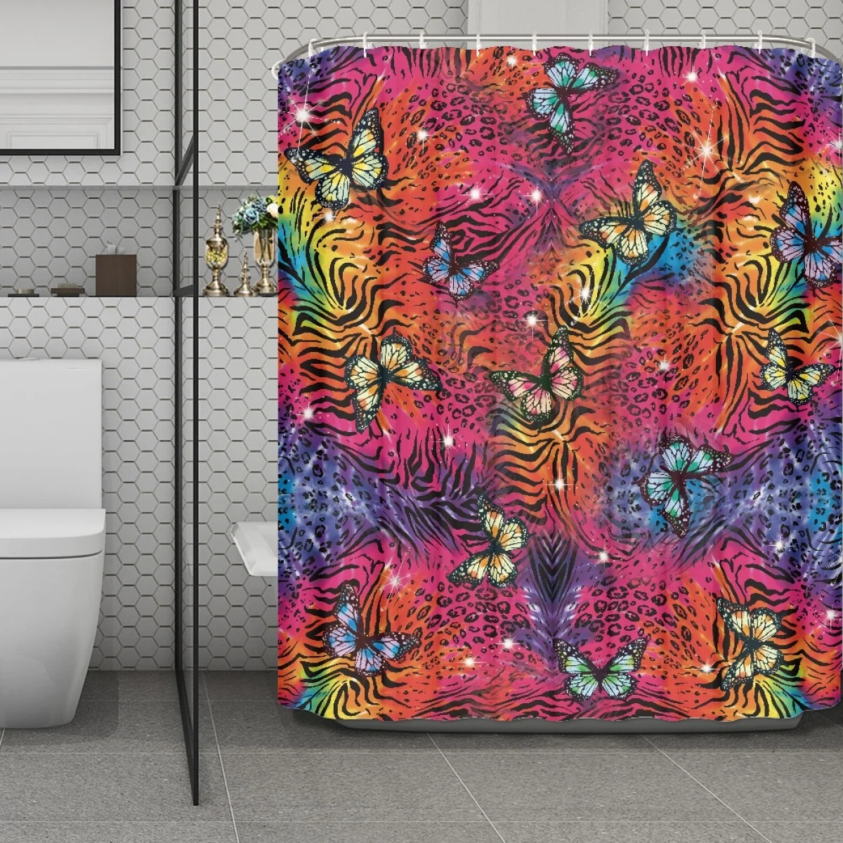 Shower Curtain Modern Bathroom Accessories Leopard Print And Colorful Butterfly Pattern Shower Curtains For Bathroom Custom
Shower Curtain Modern Bathroom Accessories Leopard Print And Colorful Butterfly Pattern Shower Curtains For Bathroom Custom
