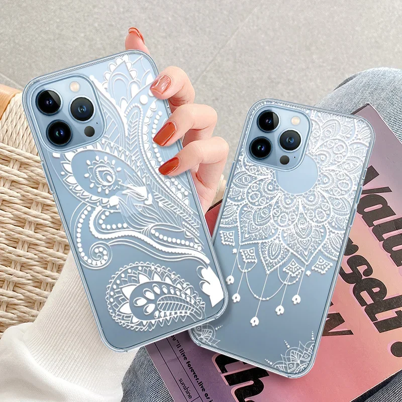 Phone Case For iPhone 13 12 11 Pro Max Mini 6s 7 8 Plus X XR XS Max 5 5s SE 2 2020 White Mandala Flower Clear Soft TPU Cover
Phone Case For iPhone 13 12 11 Pro Max Mini 6s 7 8 Plus X XR XS Max 5 5s SE 2 2020 White Mandala Flower Clear Soft TPU Cover