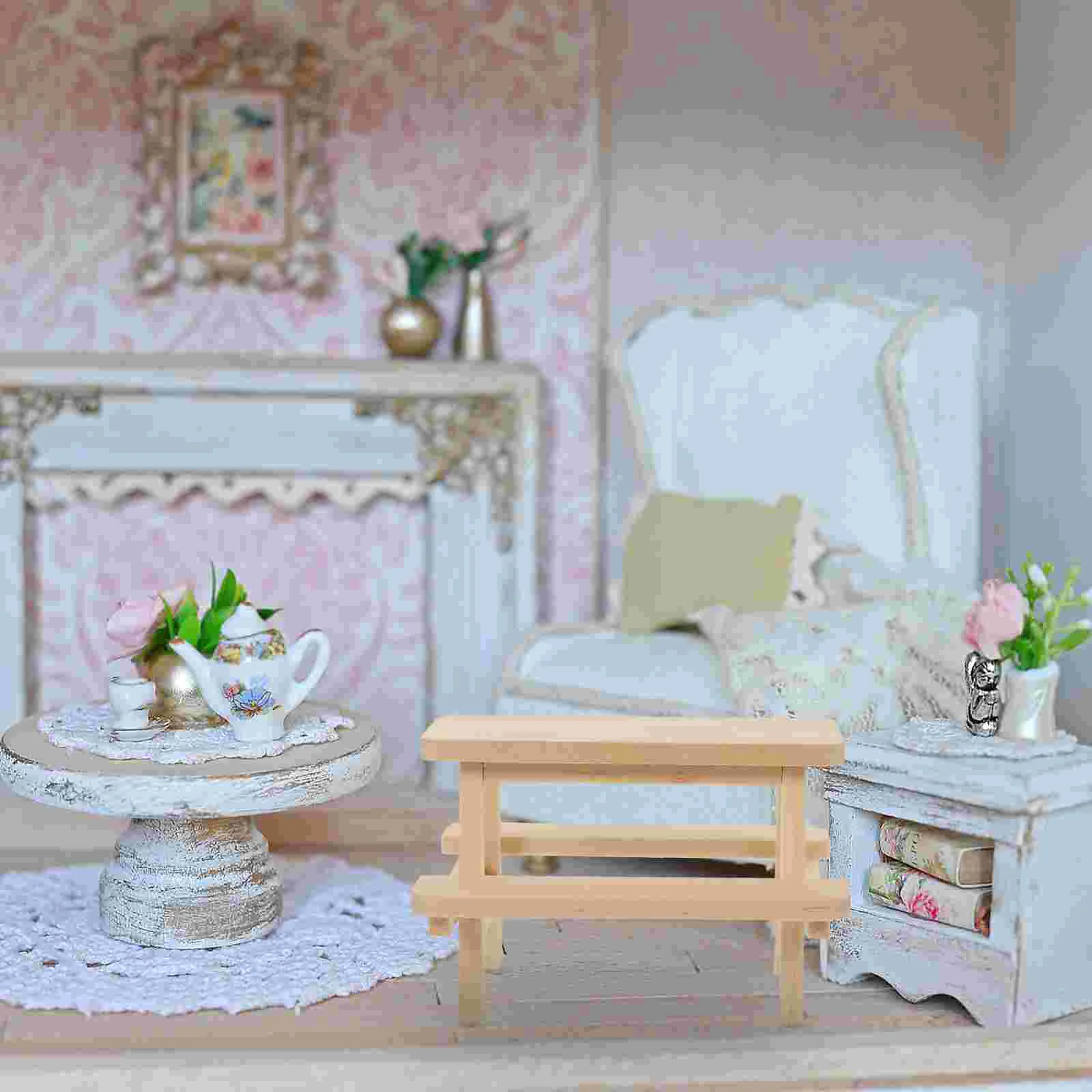 Dollhouse Table Miniature Furniture Picnic Model Tables and Chairs Wood Household Decorate Supplies
Dollhouse Table Miniature Furniture Picnic Model Tables and Chairs Wood Household Decorate Supplies
