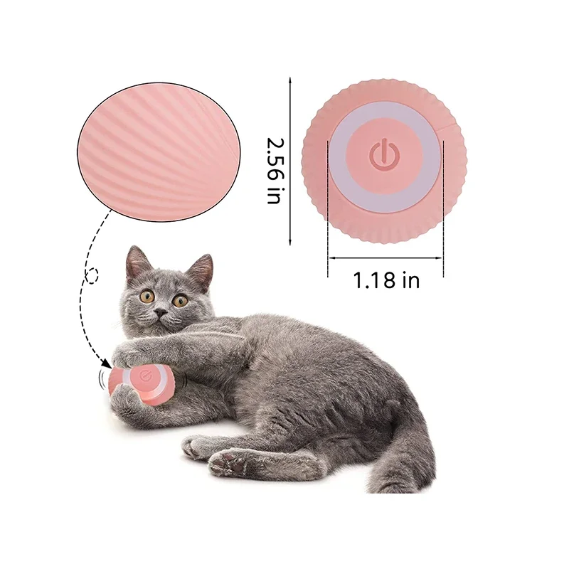

Игрушки умный автоматический котенок интерактивные тренировочные аксессуары для домашних животных электрическая вращающаяся игрушка для мяча кошки самодвижущийся