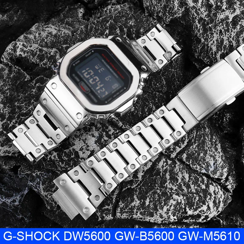 NEW Metal Watchband 16mm For G-SHOCK Casio DW5600 GW-B5600 GWM5610 Modified Solid Stainless Steel Watch Strap wristband Bracelet
NEW Metal Watchband 16mm For G-SHOCK Casio DW5600 GW-B5600 GWM5610 Modified Solid Stainless Steel Watch Strap wristband Bracelet