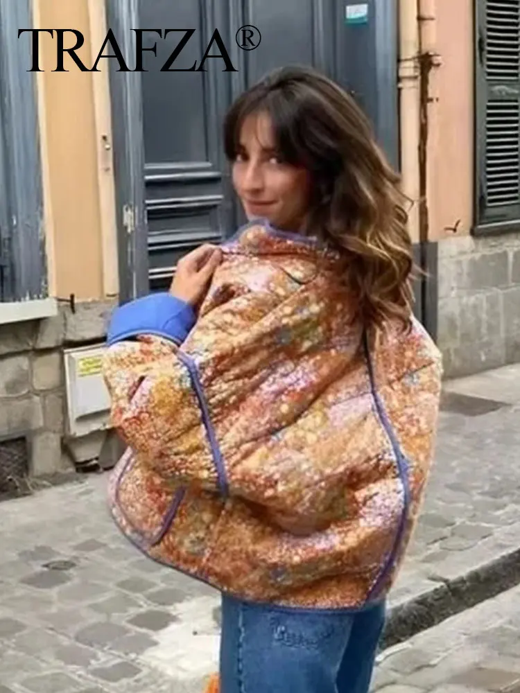 TRAFZA Women Fashion Coats Quilting Hidden Buckle Cotton Coats Female With Large Pockets Vintage Casual Women's Winter Clothing
TRAFZA Women Fashion Coats Quilting Hidden Buckle Cotton Coats Female With Large Pockets Vintage Casual Women's Winter Clothing