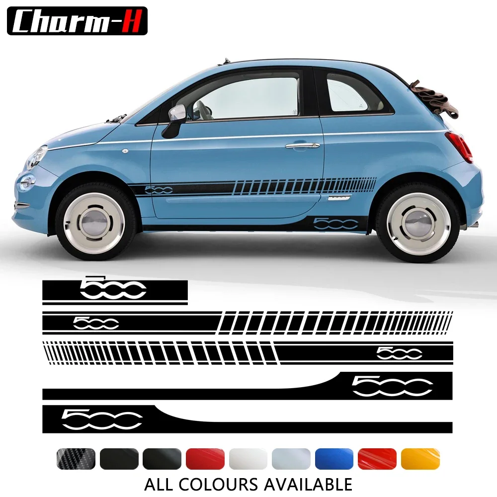 Car Door Side Stripes Skirt Hood Cover Sticker Vinyl Body Kit Decal for Fiat 500 Abarth 595 695 500C 500e Vintage Accessories 
Car Door Side Stripes Skirt Hood Cover Sticker Vinyl Body Kit Decal for Fiat 500 Abarth 595 695 500C 500e Vintage Accessories
