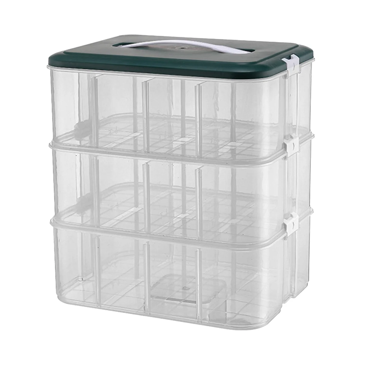 Stackable Toy Storage Box, Clear Adjustable Compartment Storage Storage Box with Handle 3-Tier Plastic Storage
Stackable Toy Storage Box, Clear Adjustable Compartment Storage Storage Box with Handle 3-Tier Plastic Storage