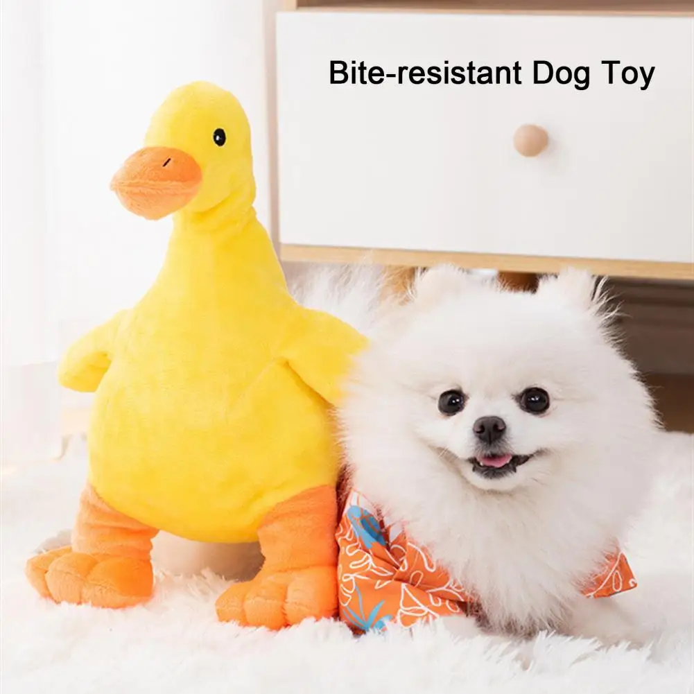 

Игрушка для собак, прочная игрушка в форме утки для игр, жевательная пищалка, игрушка для домашних животных для снятия скуки, молар, стресса, плюшевая игрушка для домашних животных