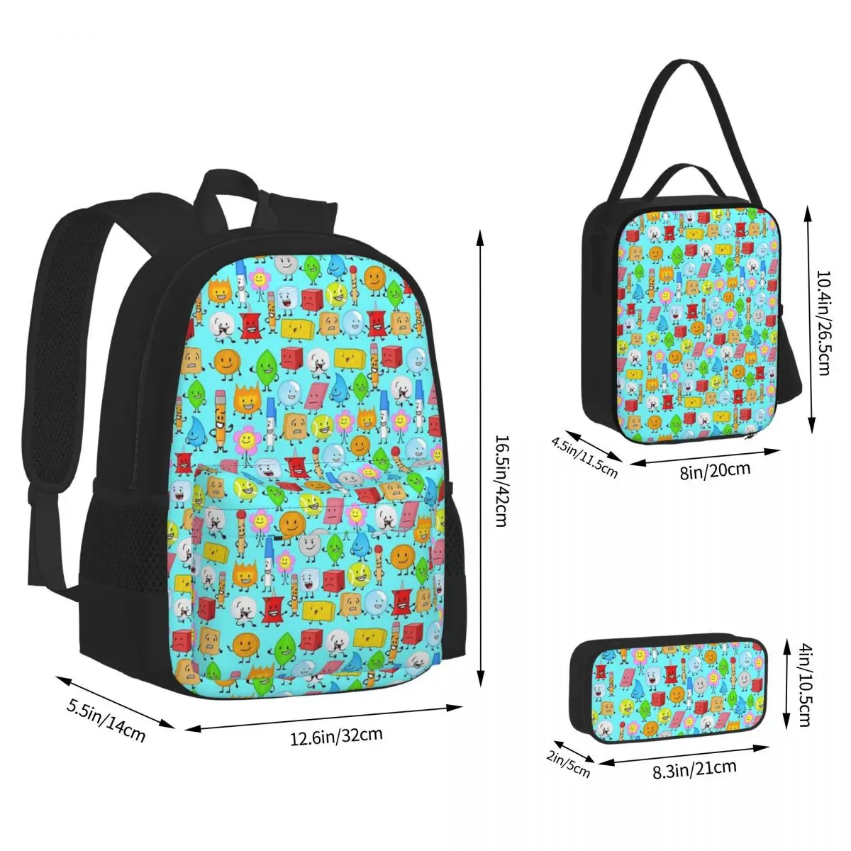 Bfdi Backpacks Boys Girls Bookbag Children School Bags Cartoon Kids Rucksack Lunch Bag Pen Bag Three-Piece Set
Bfdi Backpacks Boys Girls Bookbag Children School Bags Cartoon Kids Rucksack Lunch Bag Pen Bag Three-Piece Set