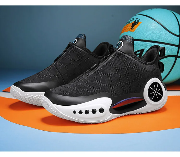 Novas botas de basquete masculino esportes ao ar livre amortecimento anti-deslizamento tênis de basquete respirável Novas botas de basquete masculino esportes ao ar livre amortecimento anti-deslizamento tênis de basquete respirável