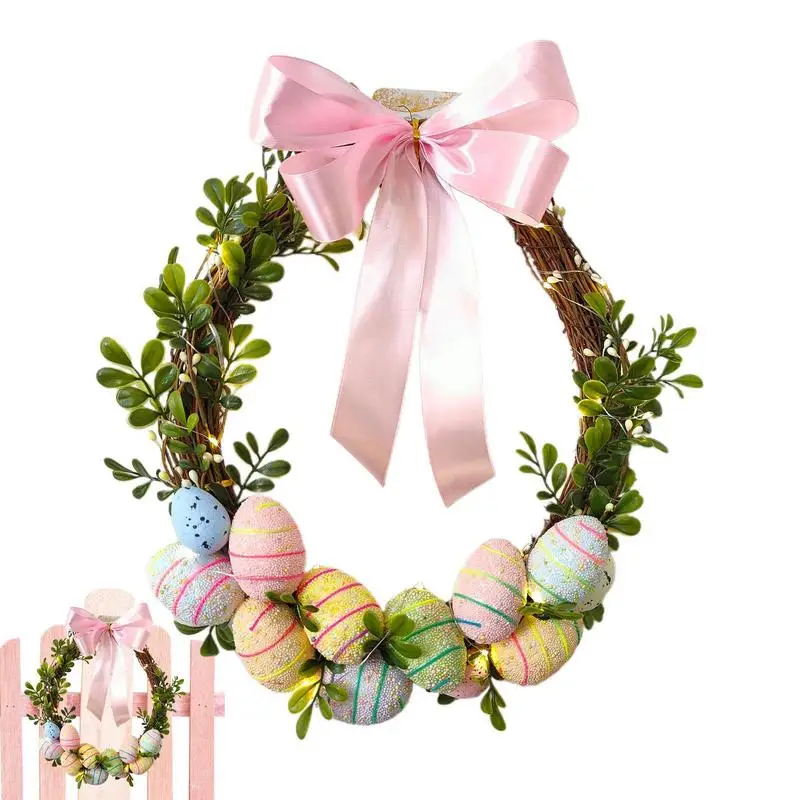 

Spring Wreath Easter Holiday Wreath Front Door Decor 30cm/11.8inch Farmhouse Rustic Seasonal Home Decor For Wall Porch Fireplace