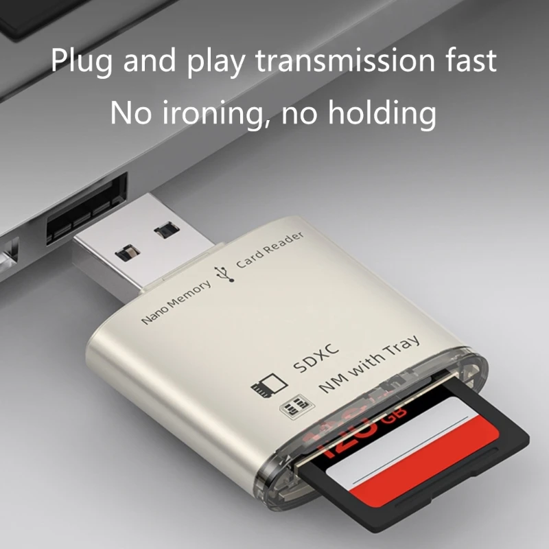 

Универсальное устройство чтения карт памяти USB2.0/USB3.0–NM Чтение карт памяти различных форматов на ПК Устройство чтения карт