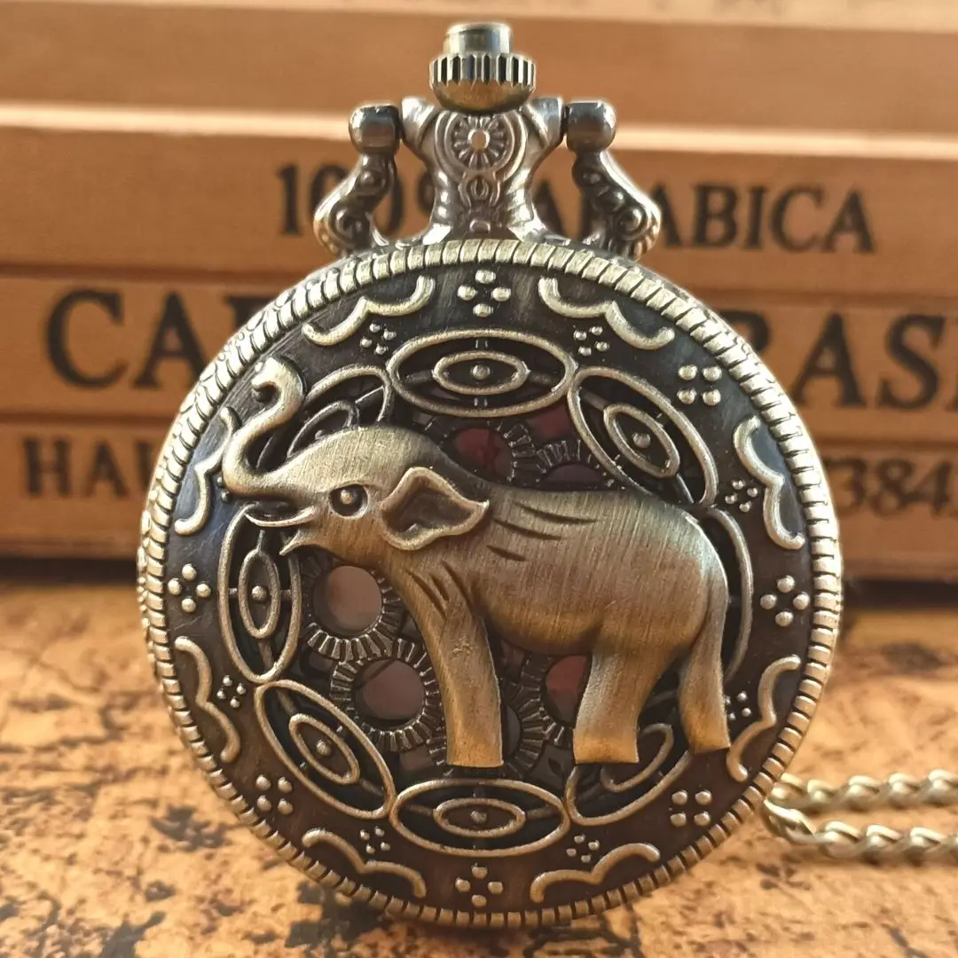 Elephant Quartz Pocket FOB Watch Unique Fashion Necklace Pocket Watch Souvenir Popular Exquisite Gift
Elephant Quartz Pocket FOB Watch Unique Fashion Necklace Pocket Watch Souvenir Popular Exquisite Gift