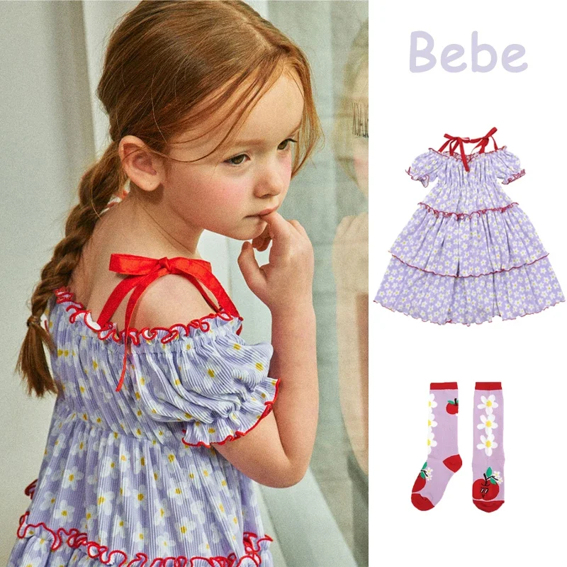 New 2024 Korea Bebe Summer Girls Princess Dress Kids Purple Clothes Girls Party Dress Child Birthday Clothes Children Cute Socks
New 2024 Korea Bebe Summer Girls Princess Dress Kids Purple Clothes Girls Party Dress Child Birthday Clothes Children Cute Socks