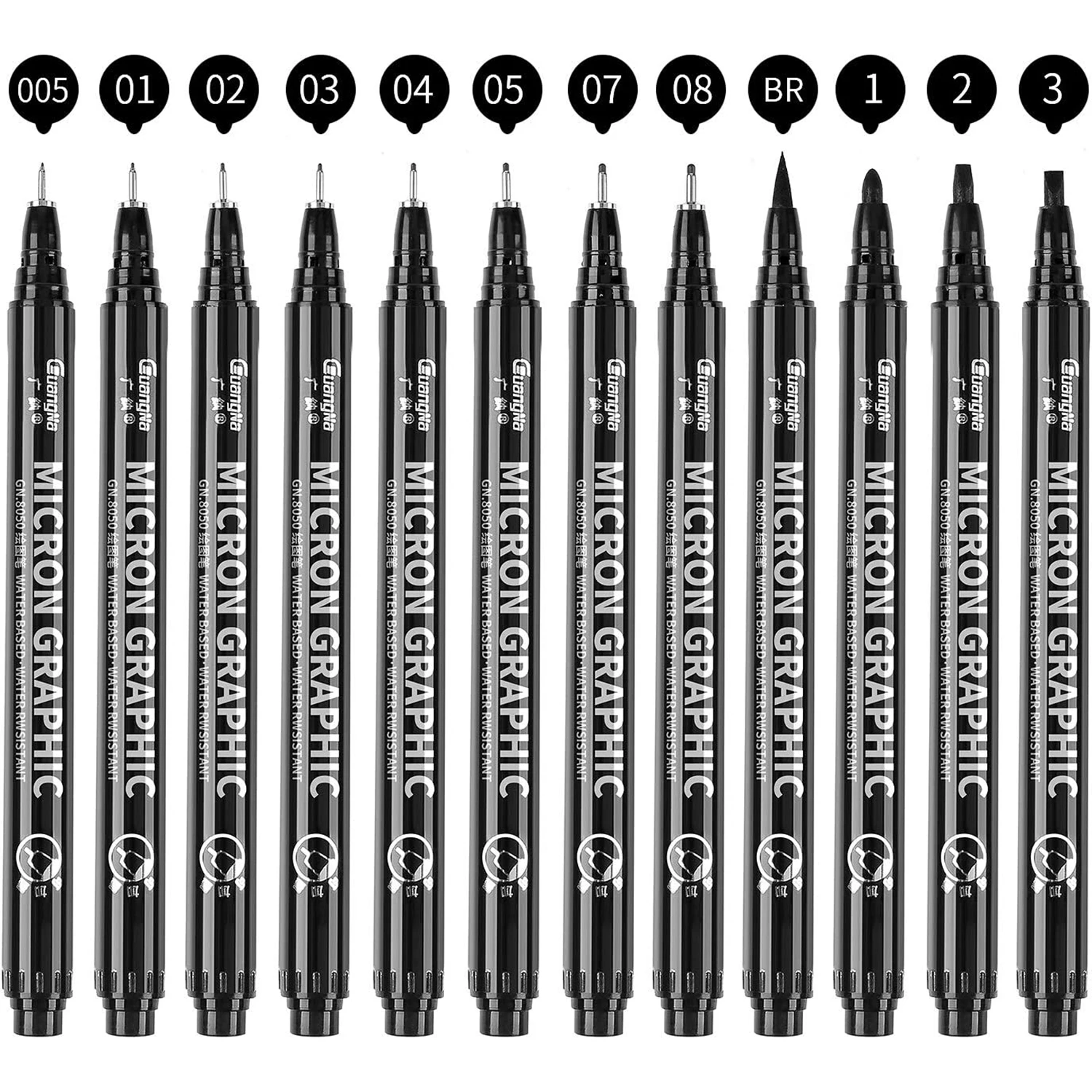 Black Micro-Pen Fineliner Ink Pens Waterproof Archival Ink Fine Point Micro Drawing Pen for Art Watercolor, Sketching Multiliner
Black Micro-Pen Fineliner Ink Pens Waterproof Archival Ink Fine Point Micro Drawing Pen for Art Watercolor, Sketching Multiliner