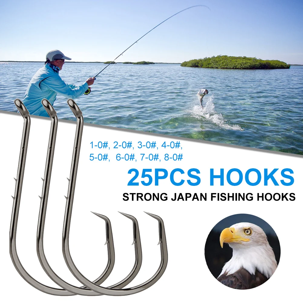 25Pcs FTK Strong High Carbon Steel Circle Fishhooks Crooked Head Double Back Stab Barbed Hook For Sea Fishing Accessories
25Pcs FTK Strong High Carbon Steel Circle Fishhooks Crooked Head Double Back Stab Barbed Hook For Sea Fishing Accessories