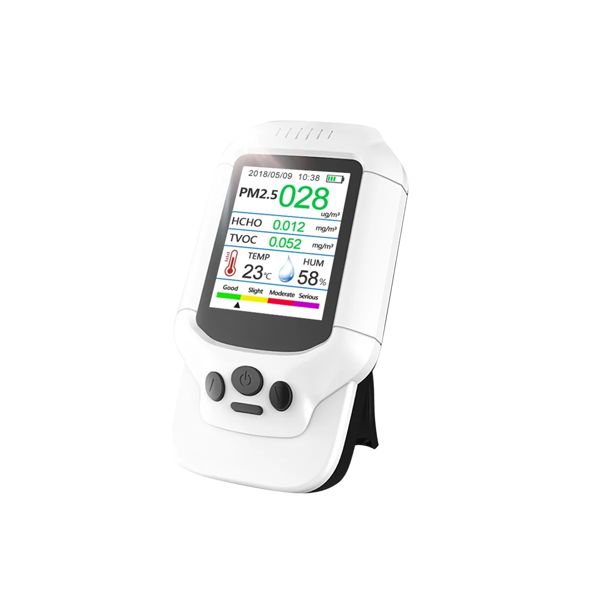 

Air Quality Monitor, Formaldehyde Detector, Temperature & Humidity Meter, Pollution Tester, Portable Analyzer Sensor