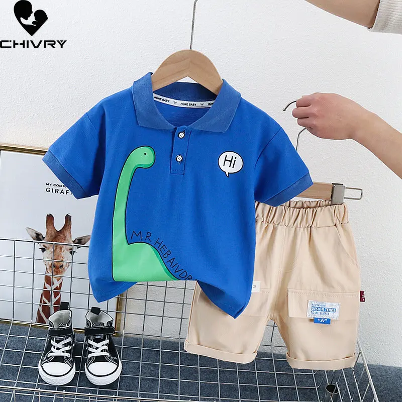 Boys Summer Clothing New 2023 Baby Boy Short Sleeve Lapel Cartoon Dinosaur Polo Shirts with Shorts Kids Children Clothes Sets
Boys Summer Clothing New 2023 Baby Boy Short Sleeve Lapel Cartoon Dinosaur Polo Shirts with Shorts Kids Children Clothes Sets