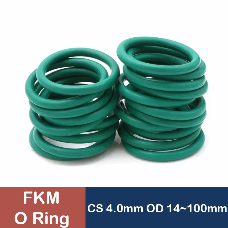 10Pcs FKM O Ring CS 4.0mm OD 14~100mm fluororubber high temperature and oil resistant sealing gaskets
10Pcs FKM O Ring CS 4.0mm OD 14~100mm fluororubber high temperature and oil resistant sealing gaskets