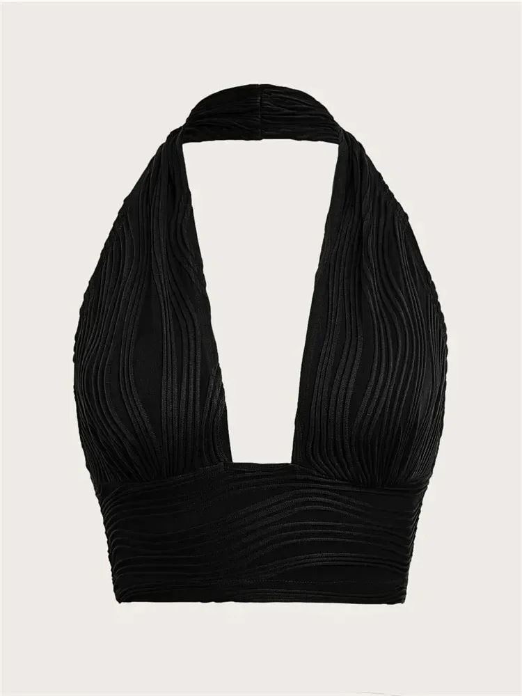 Sexy Solid Backless Crop Halter Top Women Summer 2024 Y2K Clothes High Street Style Club Sleeveless Top Streetwear
Sexy Solid Backless Crop Halter Top Women Summer 2024 Y2K Clothes High Street Style Club Sleeveless Top Streetwear