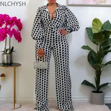 2022 Women's Spring Temperament Lantern High Waist Straight Jumpsuit Printed Wide Leg Pants Sexy Jumpsuit 
2022 Women's Spring Temperament Lantern High Waist Straight Jumpsuit Printed Wide Leg Pants Sexy Jumpsuit