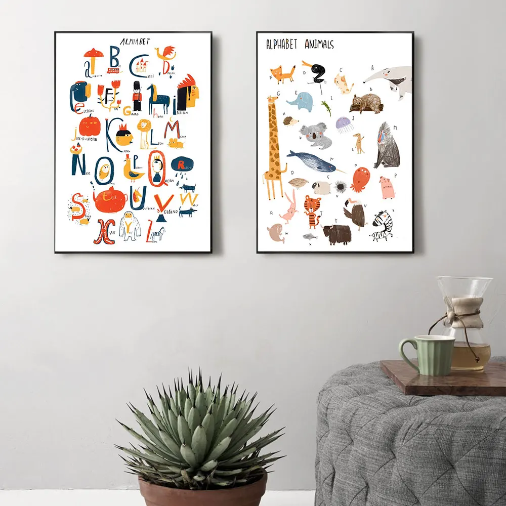 Small Animals And Alphabet Nordic Poster Canvas Cute Modern Painting Art Print Wall Picture For Living Kids Bedrooms Home Decor
Small Animals And Alphabet Nordic Poster Canvas Cute Modern Painting Art Print Wall Picture For Living Kids Bedrooms Home Decor