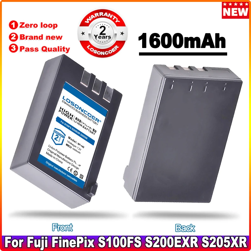 

LOSONCOER NP-140 1600mAh Battery For Fujifilm NP140 F and Fuji FinePix S100FS, S200EXR, S205XR Cameras