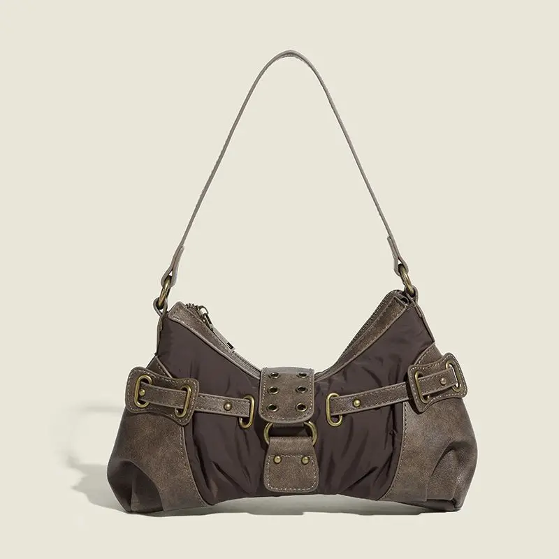 Autumn and Winter New Vintage Maillard Cool Fashionable One Shoulder Heavy Industry Spicy Girl Crossbody Bag Versatile Handbag
Autumn and Winter New Vintage Maillard Cool Fashionable One Shoulder Heavy Industry Spicy Girl Crossbody Bag Versatile Handbag