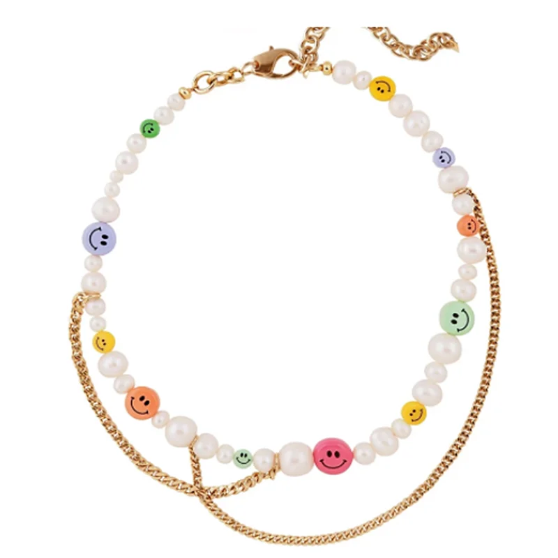 2022 Handmade Assorted Smiley Charms Freshwater Pearls Drape Detailing stainless steel chain SMILE LIKE YOU MEAN IT NECKLACE
2022 Handmade Assorted Smiley Charms Freshwater Pearls Drape Detailing stainless steel chain SMILE LIKE YOU MEAN IT NECKLACE