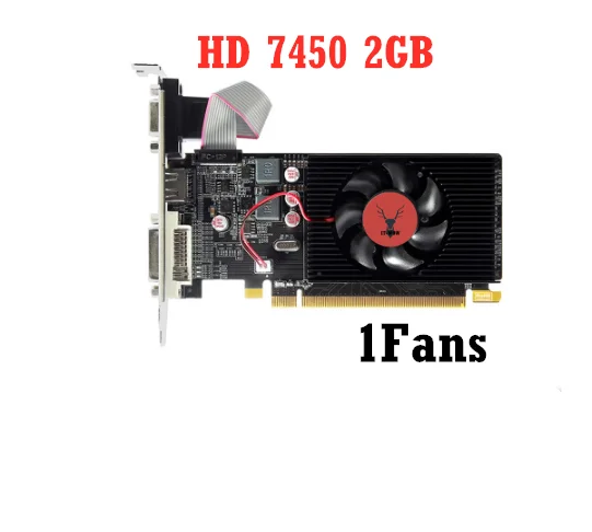 HD7450 Graphics Card 2GB GDDR3 64Bit Video Card For AMD Radeon PCI-E PCIE 2.0 16X HD VGA DVI Interface GPU placa de vídeo
HD7450 Graphics Card 2GB GDDR3 64Bit Video Card For AMD Radeon PCI-E PCIE 2.0 16X HD VGA DVI Interface GPU placa de vídeo