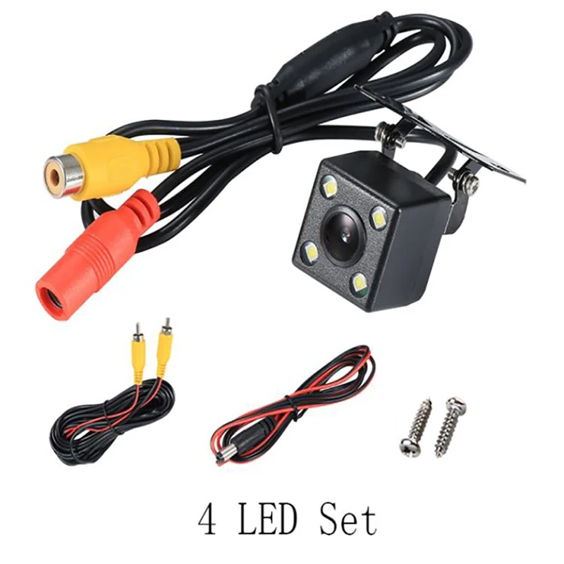 

Vehicle Car Rear View Camera Universal 4LED Night Vision Backup Parking Assistance Reverse Waterproof Wide Angle HD Color Image
