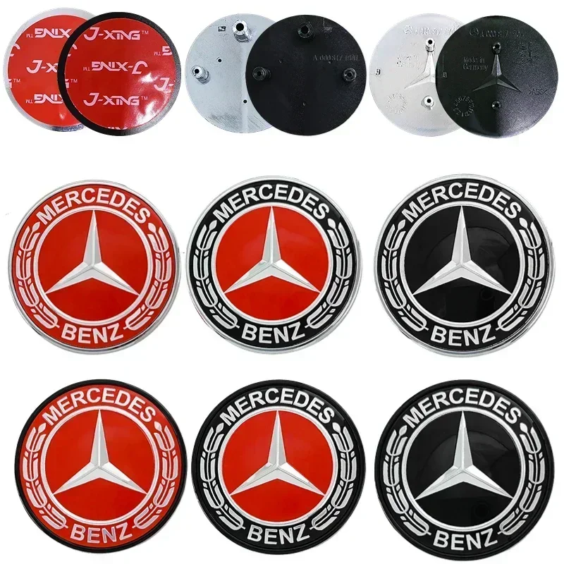 

38/57mm ABS Car Hood Cover Emblem Sticker for W203 W204 W168 W176 CLA CLK CLS W124 W205 W211 Car Front Grilled Badge Accessories