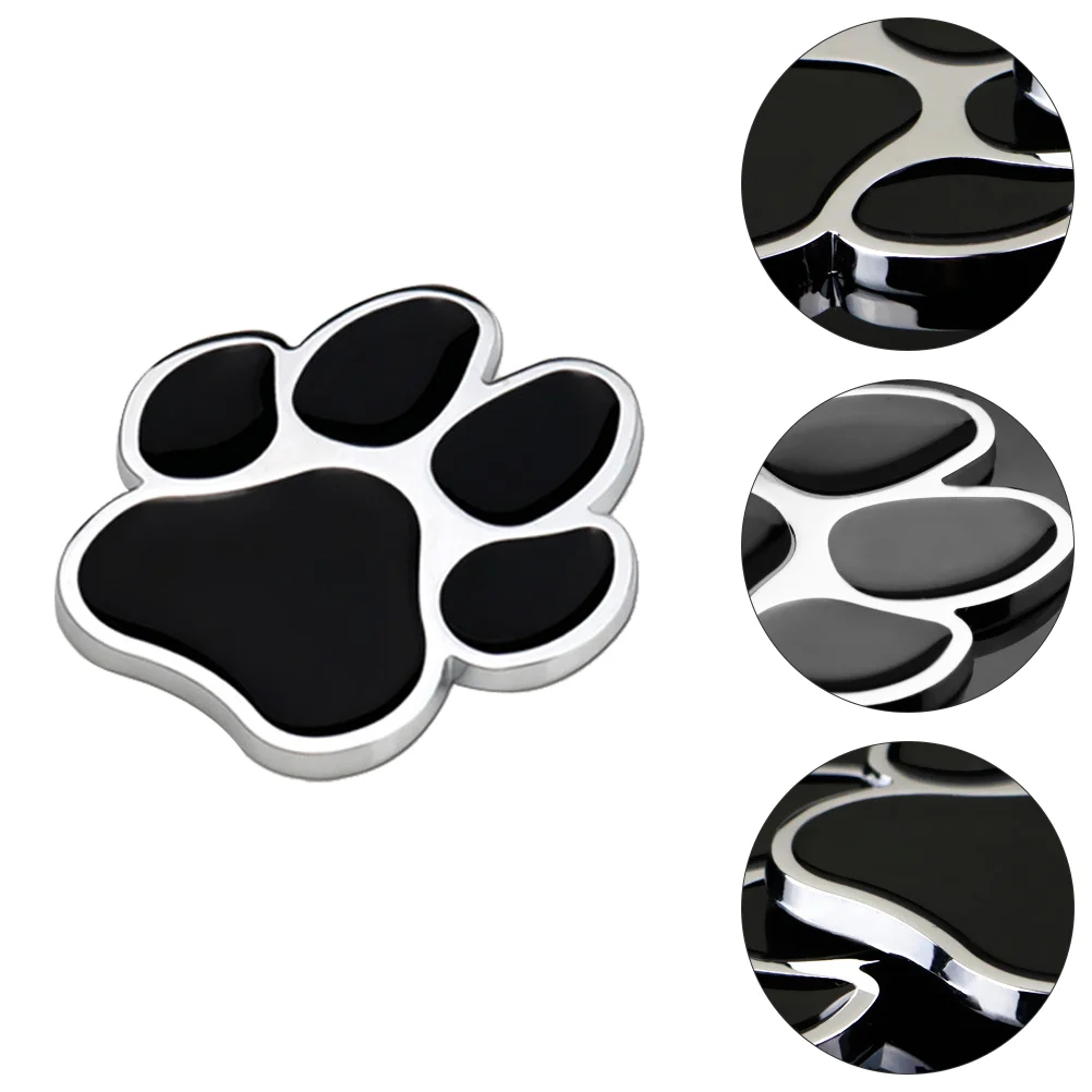 

Car Stickers Dog Paw 3d Wolf Metal Auto Footprint Zinc Alloy Decal Decoration Window Wall