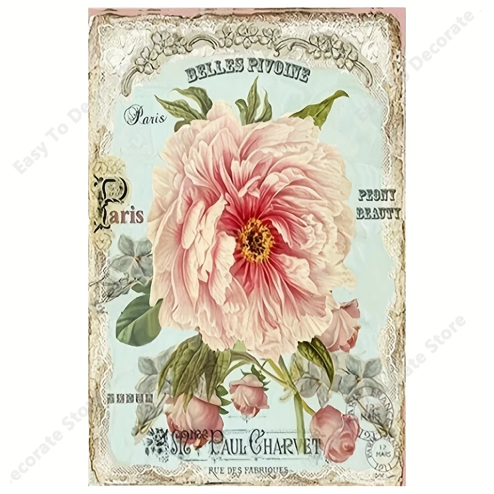 B New Floral Retro Tin Sign, Vintage Metal Tin Sign, for Street Garage Cafe Bar Farm Country Bathroom Wall Decoration, 8*12 Inc
B New Floral Retro Tin Sign, Vintage Metal Tin Sign, for Street Garage Cafe Bar Farm Country Bathroom Wall Decoration, 8*12 Inc