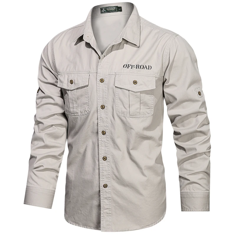 New Fashion Shirt Men's Spring and Autumn Long sleeved Solid Color Shirt Military Outdoor Shirt Large Outdoor Workwear
New Fashion Shirt Men's Spring and Autumn Long sleeved Solid Color Shirt Military Outdoor Shirt Large Outdoor Workwear