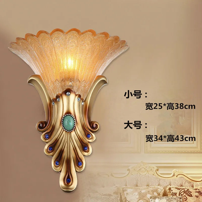 European and American Bedside Lamp Bedroom European Resin Wall Lamp Creative Retro Aisle Study Living Room Television Background
European and American Bedside Lamp Bedroom European Resin Wall Lamp Creative Retro Aisle Study Living Room Television Background
