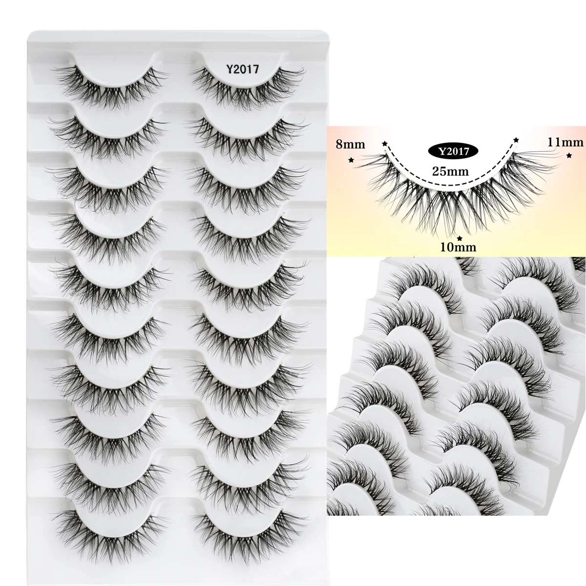 Lanjinglin 3/10 pairs 3D Mink Lashes Faux Mink Fluffy Lash Soft Full Thick Wispy Eyelash Dramatic False Eyelashes Makeup 8 S434b6a1260714939a418d723b3c511f3I