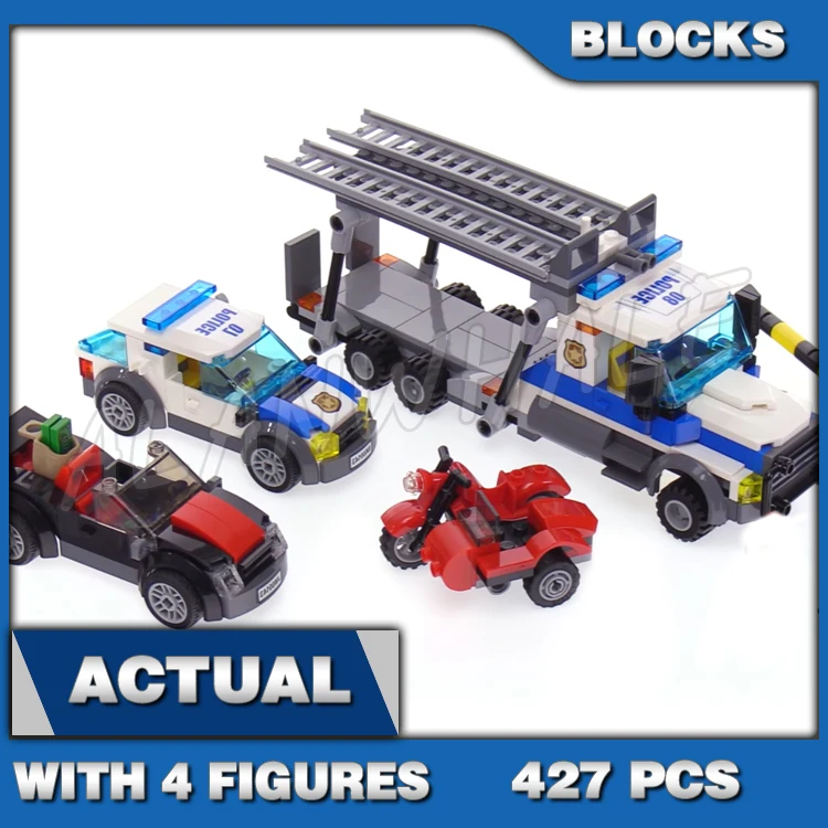 427pcs Town Cop Auto Transport Heist Crooks Motorbike Car Barrier 10658 Building Blocks Set Bricks Compatible with Model
427pcs Town Cop Auto Transport Heist Crooks Motorbike Car Barrier 10658 Building Blocks Set Bricks Compatible with Model