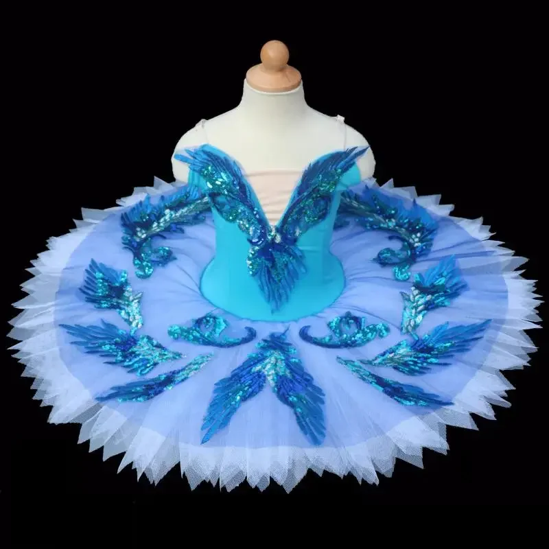 

Skating Performance Dress Tutus Adult Swan Lake Dance Clothe Blue Bird Professional Ballet Tutu For Child Ballerina Dress Figure