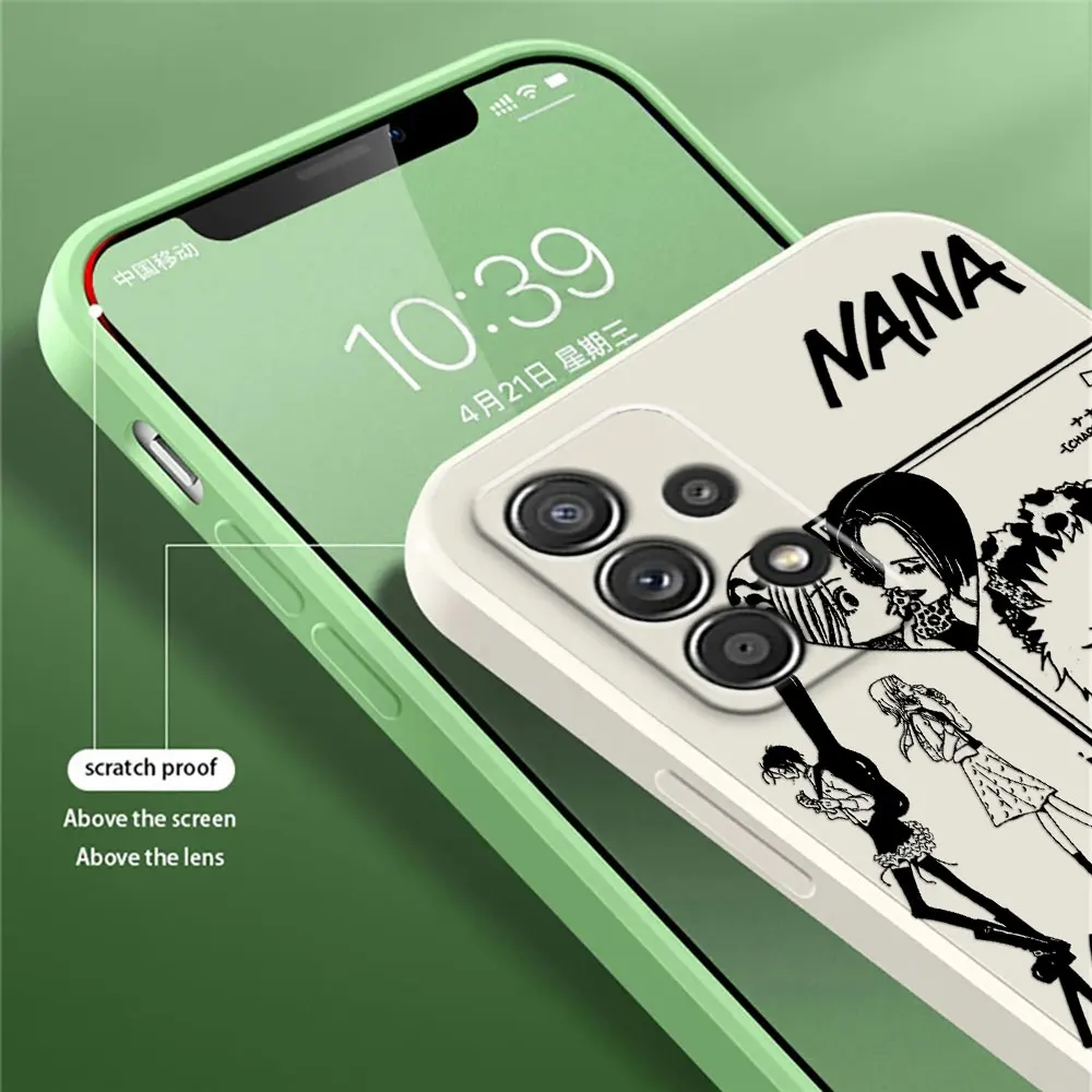 Japanese Anime NANA A56 Case For Samsung Galaxy A55 A54 A53 A36 A35 A34 A52 A72 A32 A51 A26 A56 5G Square Silicone Phone Cover Japanese Anime NANA A56 Case For Samsung Galaxy A55 A54 A53 A36 A35 A34 A52 A72 A32 A51 A26 A56 5G Square Silicone Phone Cover