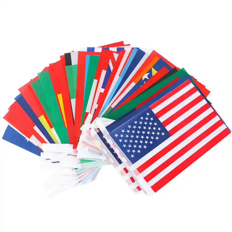 100 Countries Hanging String Flag Banner 14x21cm 25M National World Bunting Flags For Home Office Store Bar Party Decoration
100 Countries Hanging String Flag Banner 14x21cm 25M National World Bunting Flags For Home Office Store Bar Party Decoration