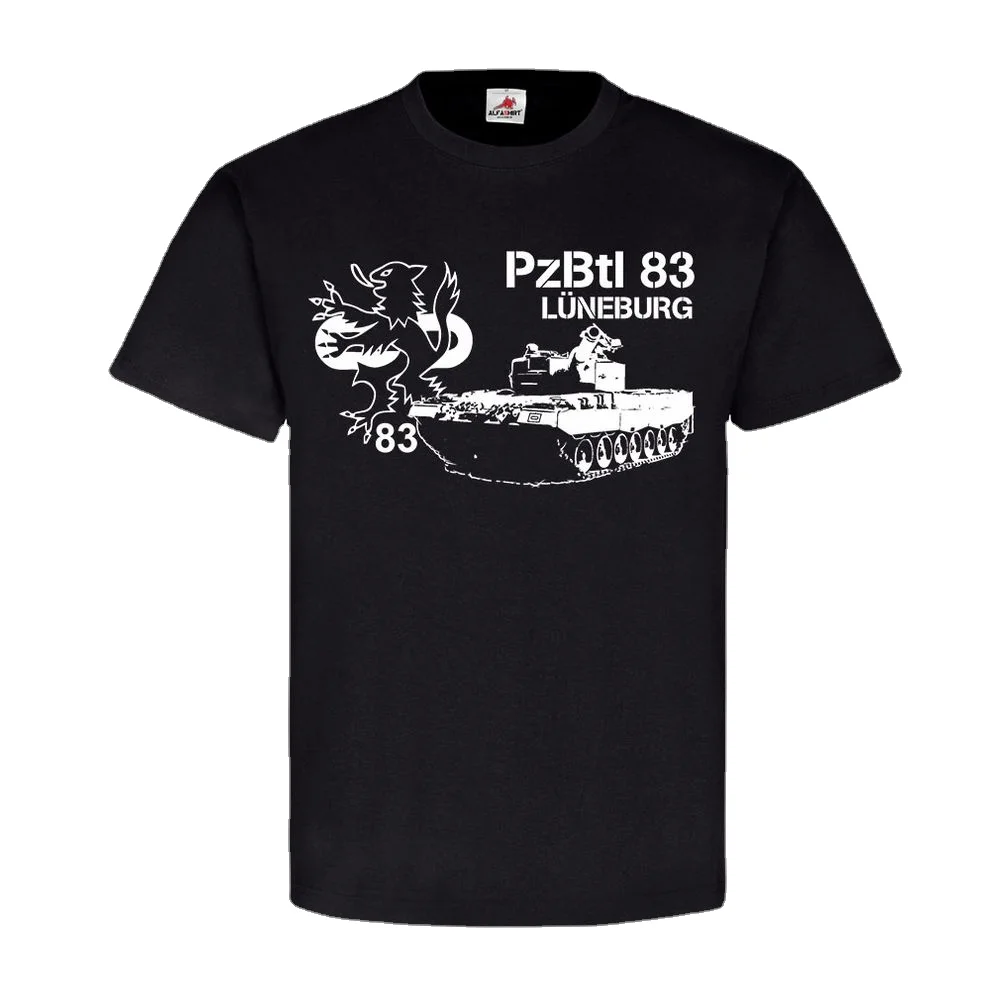 PzBtl 83 Lüneburg Panzerbataillon Leopard Panzer Leo 2A4 Wappen T-Shirt. Summer Cotton Short Sleeve O-Neck Mens T Shirt New 
PzBtl 83 Lüneburg Panzerbataillon Leopard Panzer Leo 2A4 Wappen T-Shirt. Summer Cotton Short Sleeve O-Neck Mens T Shirt New
