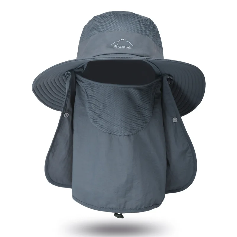 

Male Quick Drying Fisherman Hats Summer UV Neck Protection Sun Bucket Hat Removable Panama Cap Men Outdoor Breathable Visor Hat