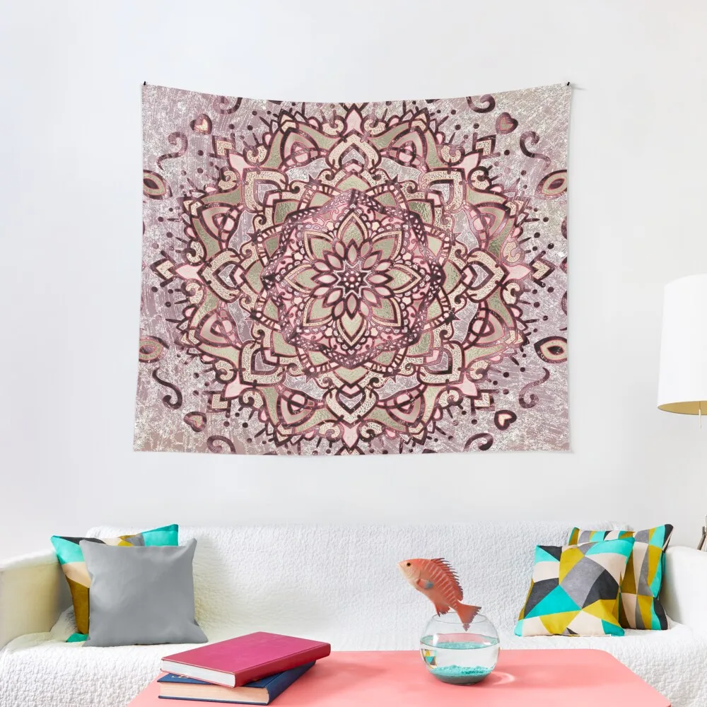 

Burgundy plum mandala Tapestry Aesthetic Decoration Home Supplies Room Decor For Girls Tapestry