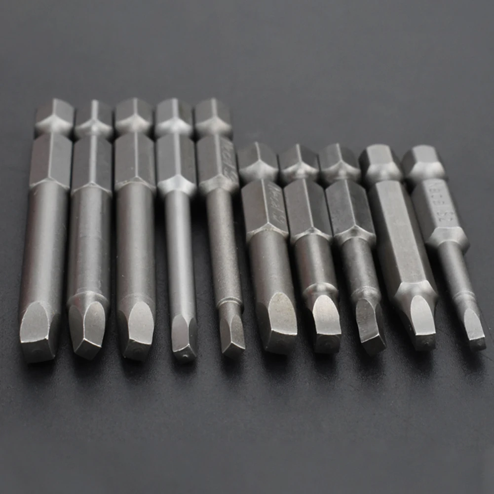 10Pcs 50mm/65mm Strong Magnetic Square Head Screwdriver Bits SQ1 SQ2 SQ2.74 SQ3 SQ4 SQ5 Alloy Steel 1/4" Hex Shank Screwdrivers
10Pcs 50mm/65mm Strong Magnetic Square Head Screwdriver Bits SQ1 SQ2 SQ2.74 SQ3 SQ4 SQ5 Alloy Steel 1/4" Hex Shank Screwdrivers