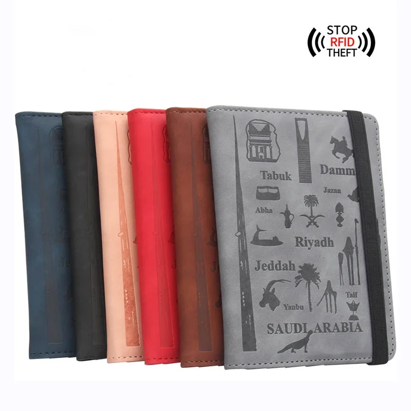 

RFID Travel Wallet Middle East Saudi Arabia Passport Folder Qatar Building Animal Ticket Folder Passport Travel Organizer