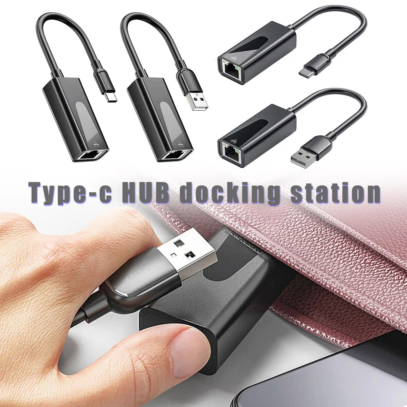

USB Type C Ethernet Adapter Network Card USB Type-C To RJ45 10/100Mbps Lan Internet Cable For MacBook PC Windows XP 7 8 10 Q8T5