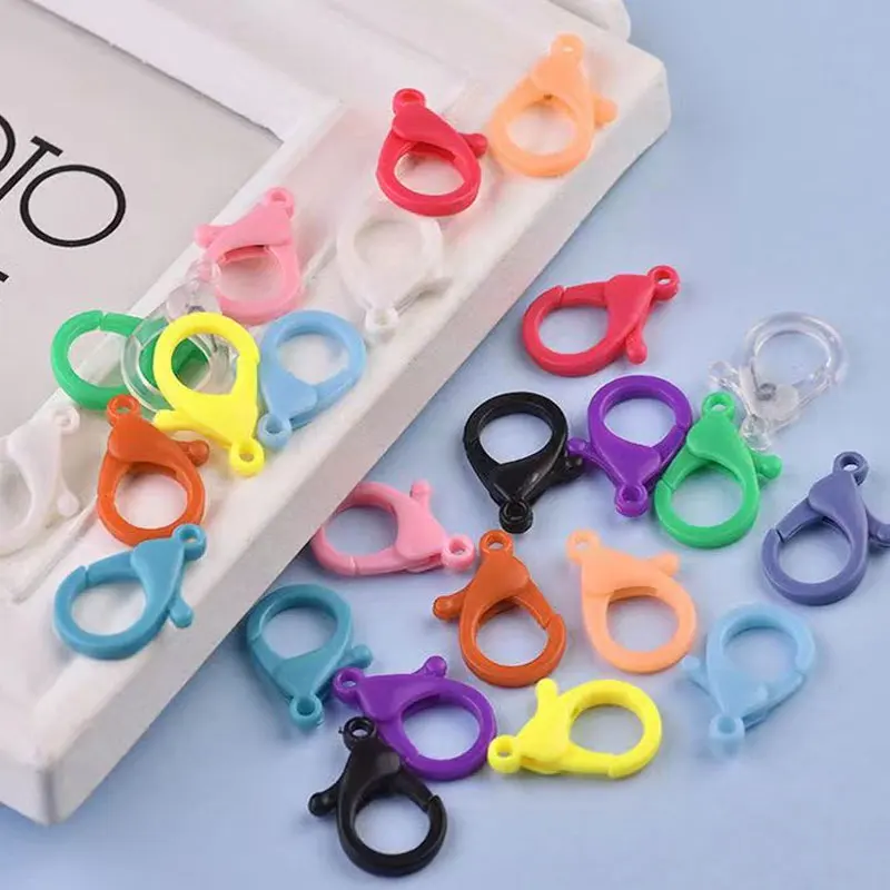 100Pcs/Lot Colors Mixed Plastic Lobster Clasp Hooks Keychain End Connectors For Making DIY Backpack Belt Chain Accessories
100Pcs/Lot Colors Mixed Plastic Lobster Clasp Hooks Keychain End Connectors For Making DIY Backpack Belt Chain Accessories