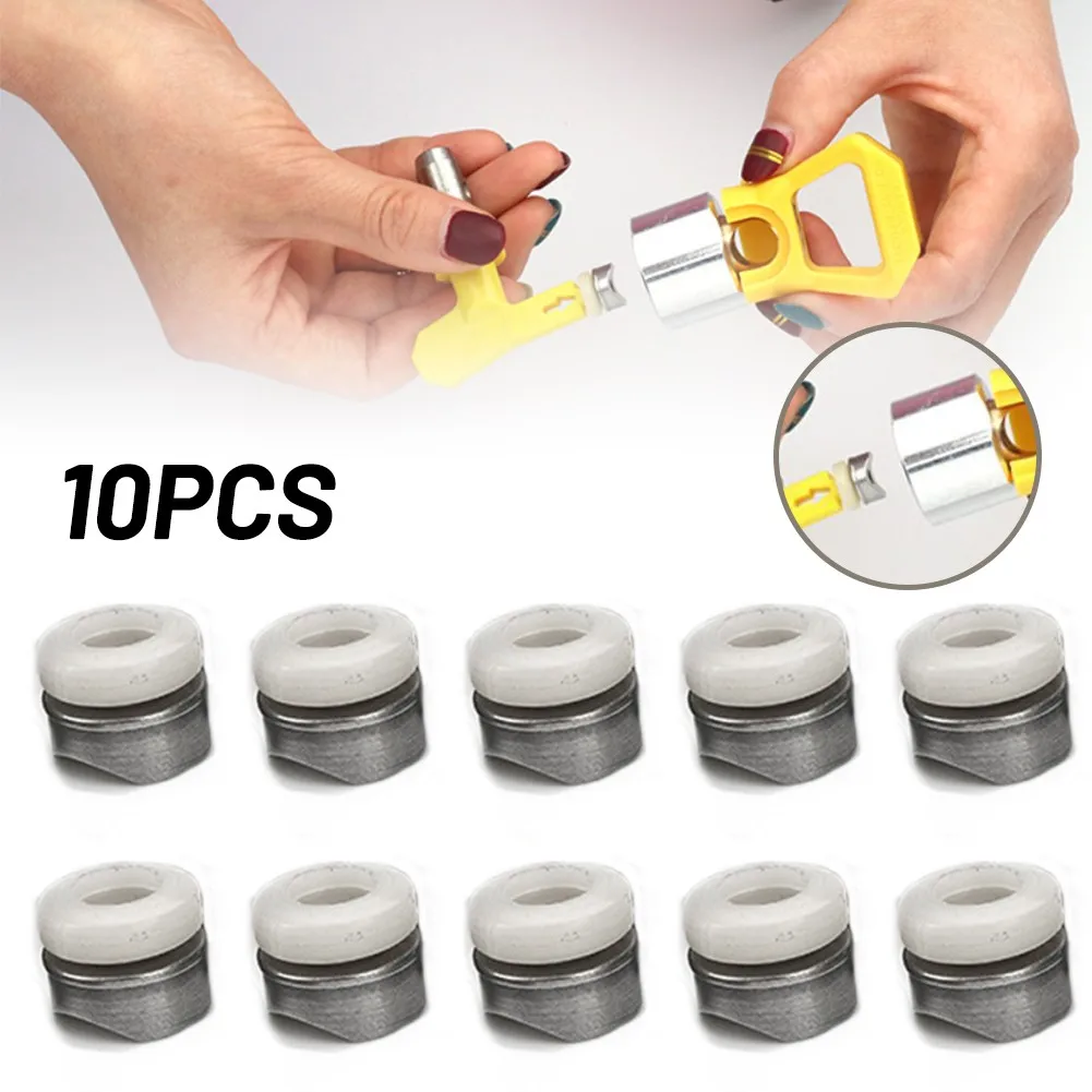 10-Pack Seals Tip Gaskets For Airless Paint Spray Guns Rubber Stainless Steel Washer Power Tool Replacement Parts Accessories
10-Pack Seals Tip Gaskets For Airless Paint Spray Guns Rubber Stainless Steel Washer Power Tool Replacement Parts Accessories