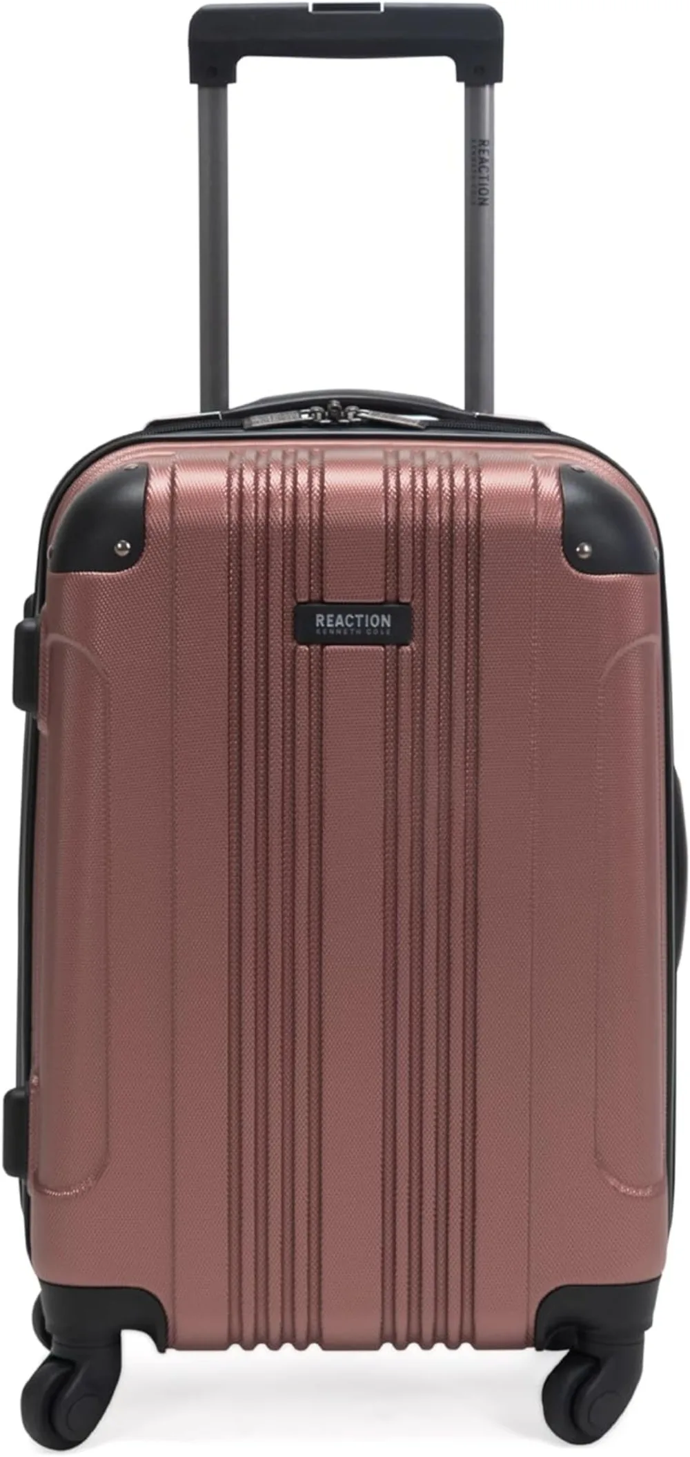 

Kenneth Cole REACTION Out of Bounds Lightweight Hardshell 4-Wheel Spinner Luggage, Rose Gold, 20-Inch