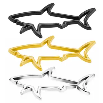 Emblemas Metálicos 3D para Carros da Toyota: Personalização Exclusiva 12 3D Metal Car Styling Sticker Hollow Fish Shark Emblem Badge Decals Automobiles Motorcycle Computer Fuel Cap Accessories Decals